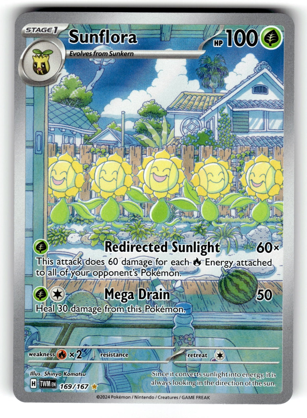 Sunflora – 169/167 TWM: SV06: Twilight Masquerade Illustration Rare HoloNM