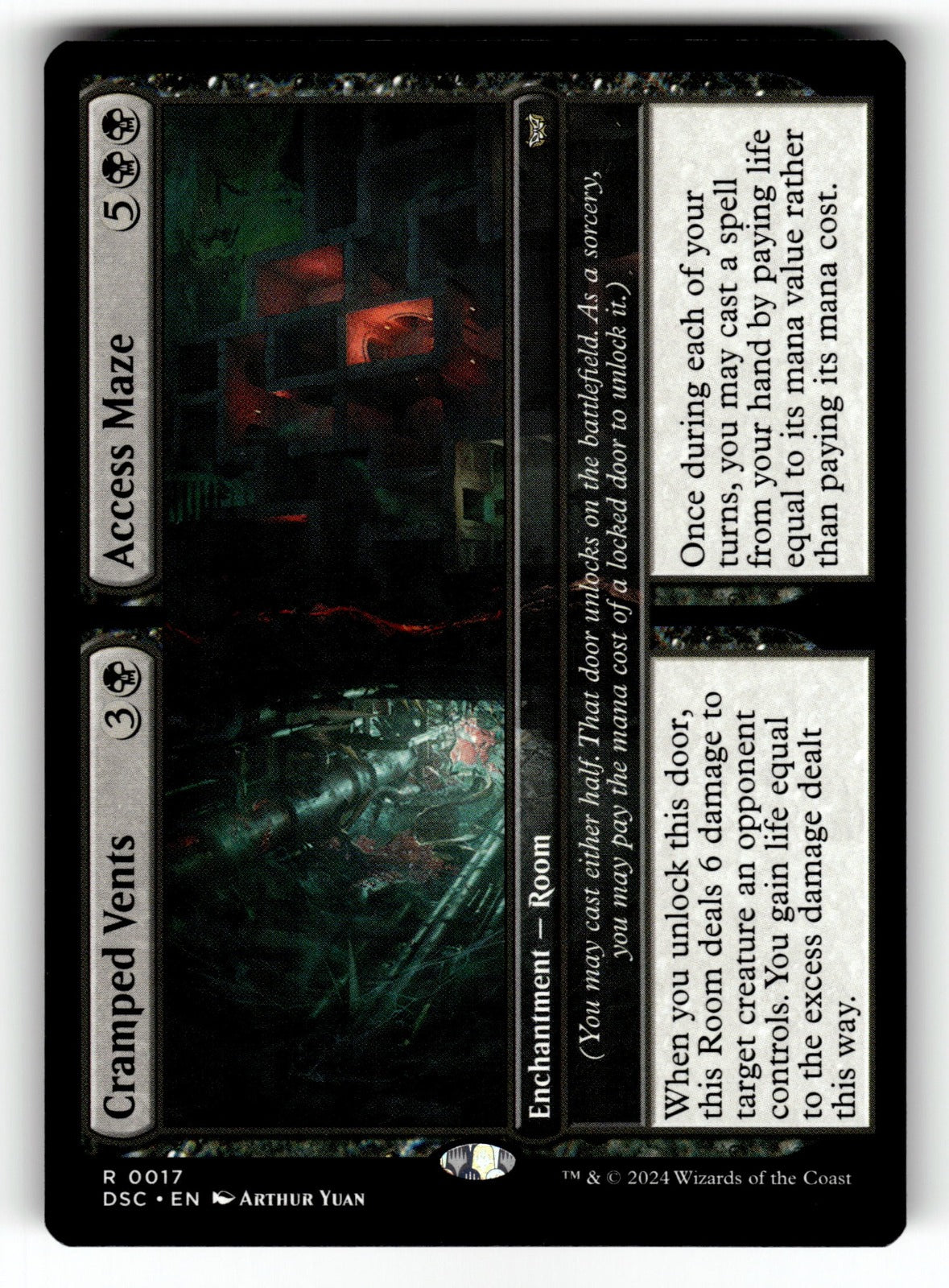 Cramped Vents // Access Maze – 17 DSC: Commander: Duskmourn: House of Horror R LP