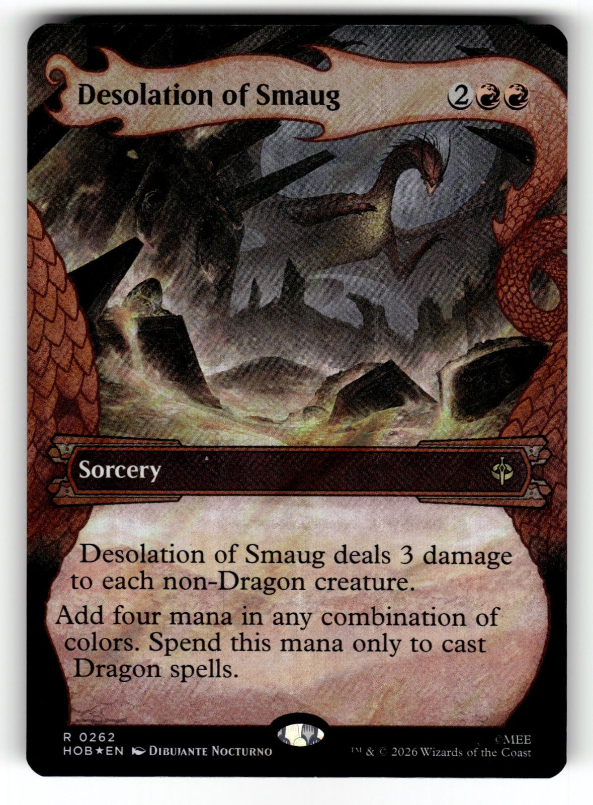 Desolation of Smaug (Showcase) (Surge Foil) – 262 HOB: The Hobbit R Foil LP