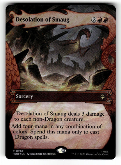 Desolation of Smaug (Showcase) (Surge Foil) – 262 HOB: The Hobbit R Foil LP