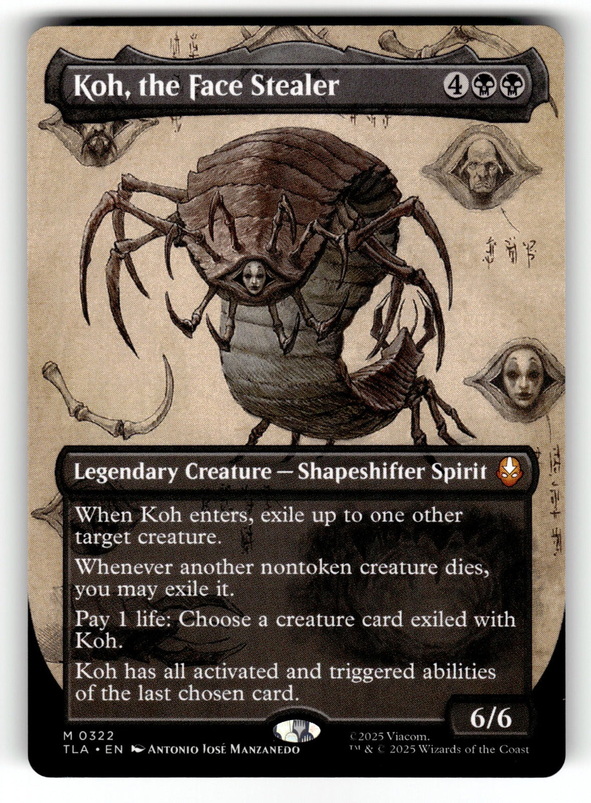 Koh, the Face Stealer (Borderless) – 322 TLA: Avatar: The Last Airbender M NM