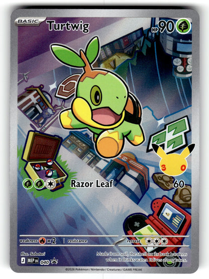 Turtwig – 040 MEP: ME: Mega Evolution Promo Promo Holo NM