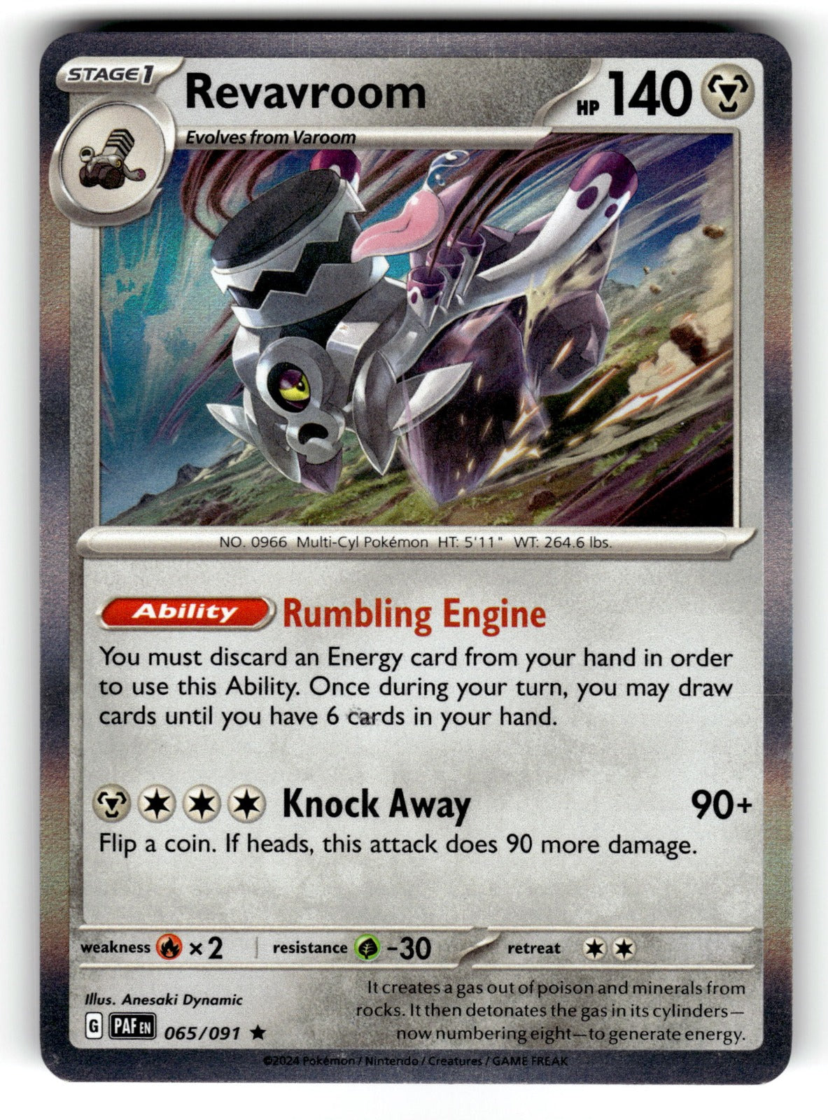 Revavroom – 065/091 PAF: SV: Paldean Fates Rare Holo NM