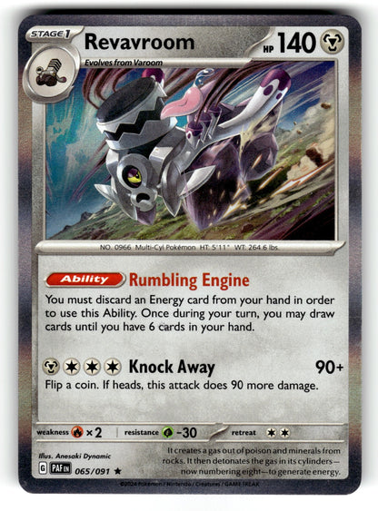 Revavroom – 065/091 PAF: SV: Paldean Fates Rare Holo NM