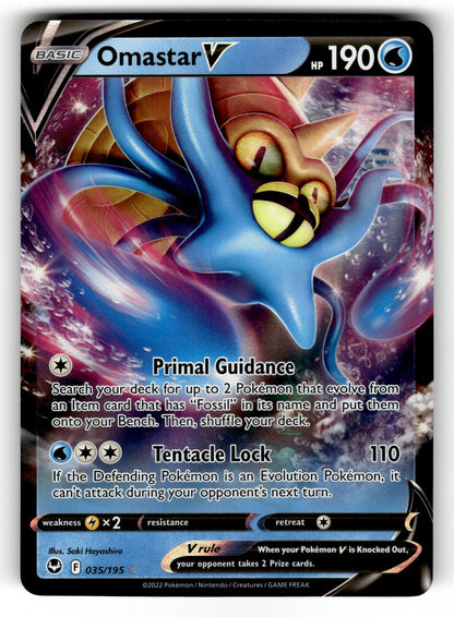 Omastar V – 035/195 SWSH12: SWSH12: Silver Tempest Ultra Rare Holo NM