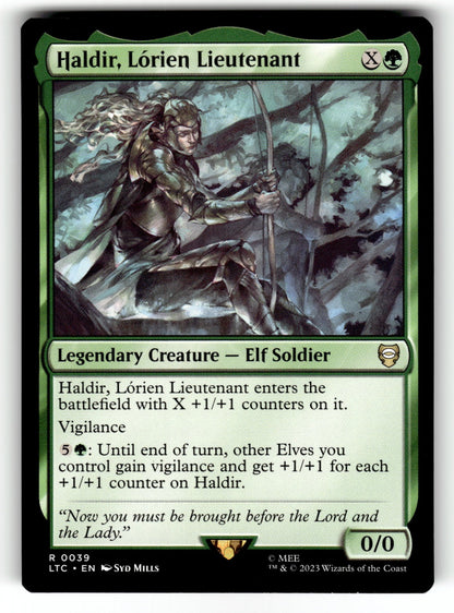 Haldir, Lorien Lieutenant – 39 LTC: Commander: The Lord of the Rings: Tales of Middle-earth R NM