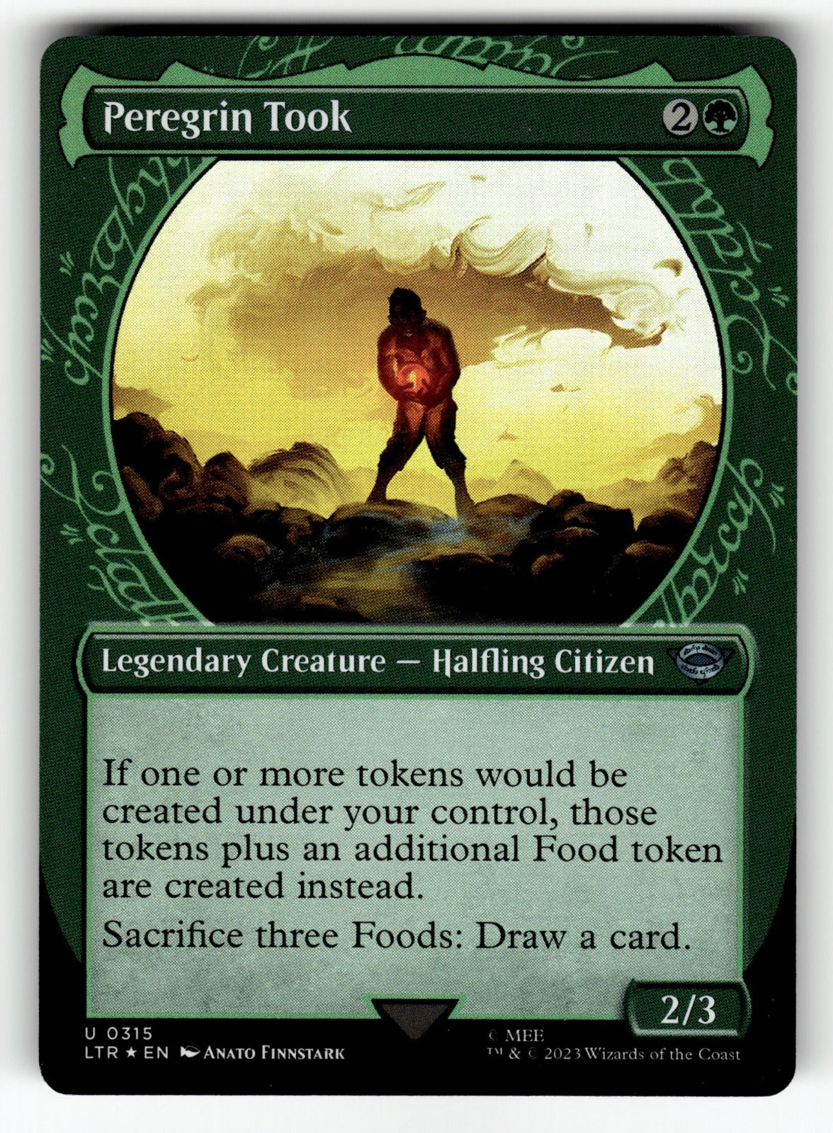 Peregrin Took (Showcase) – 315 LTR: Universes Beyond: The Lord of the Rings: Tales of Middle-earth U FoilNM