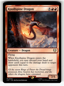 Knollspine Dragon – 224 LTC: Commander: The Lord of the Rings: Tales of Middle-earth R NM