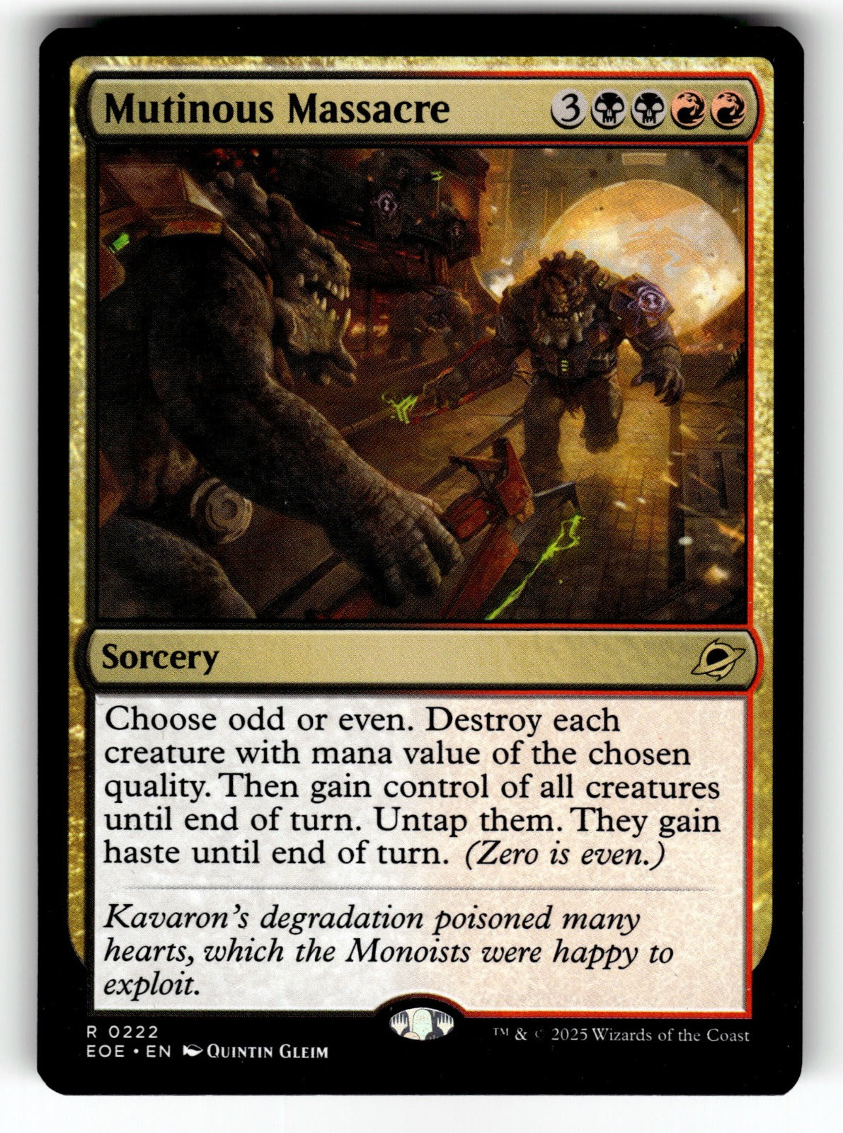 Mutinous Massacre – 222 EOE: Edge of Eternities R NM