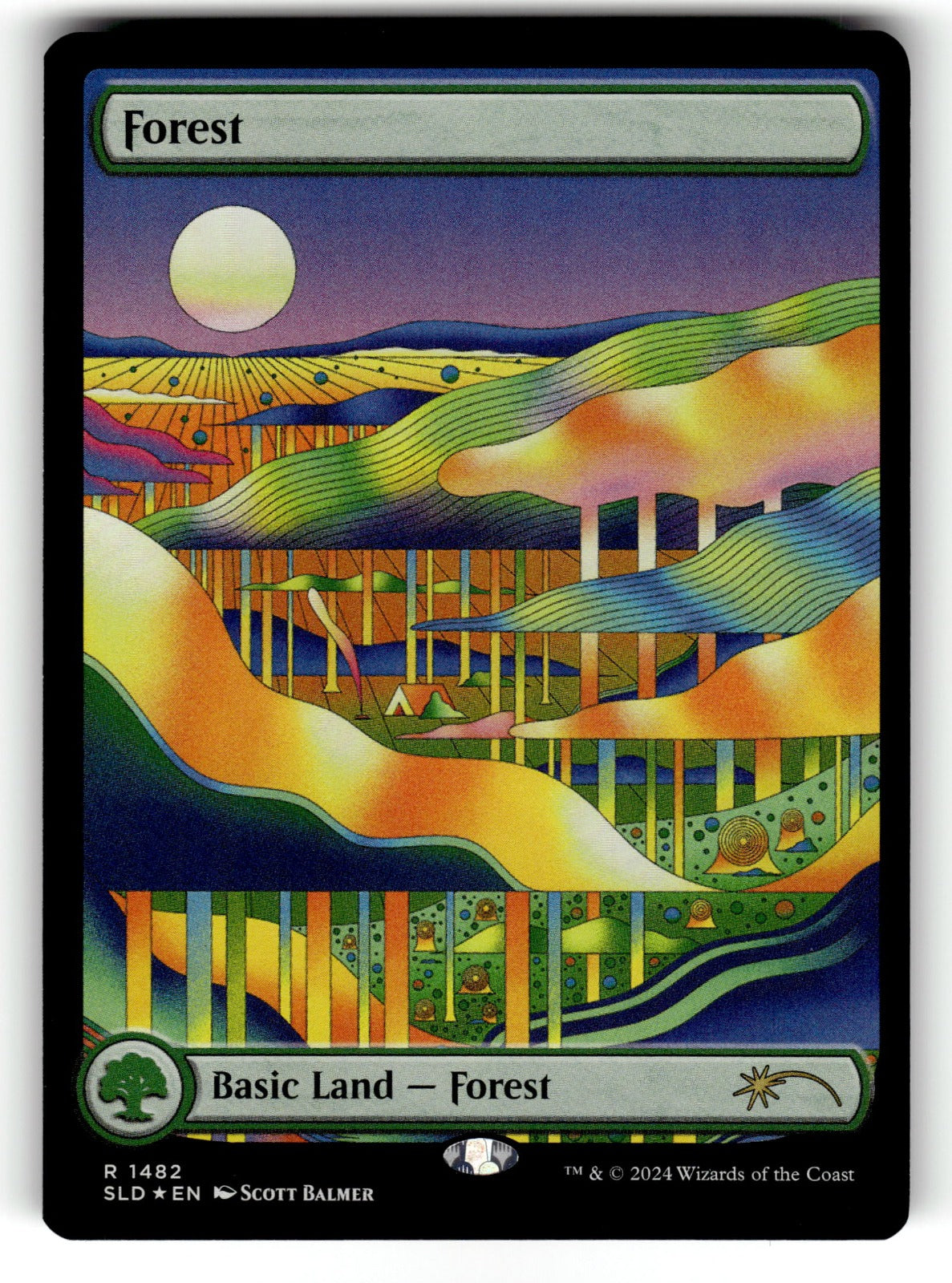 Forest (Rainbow Foil) – 1482 SLD: Secret Lair Drop Series R Foil NM