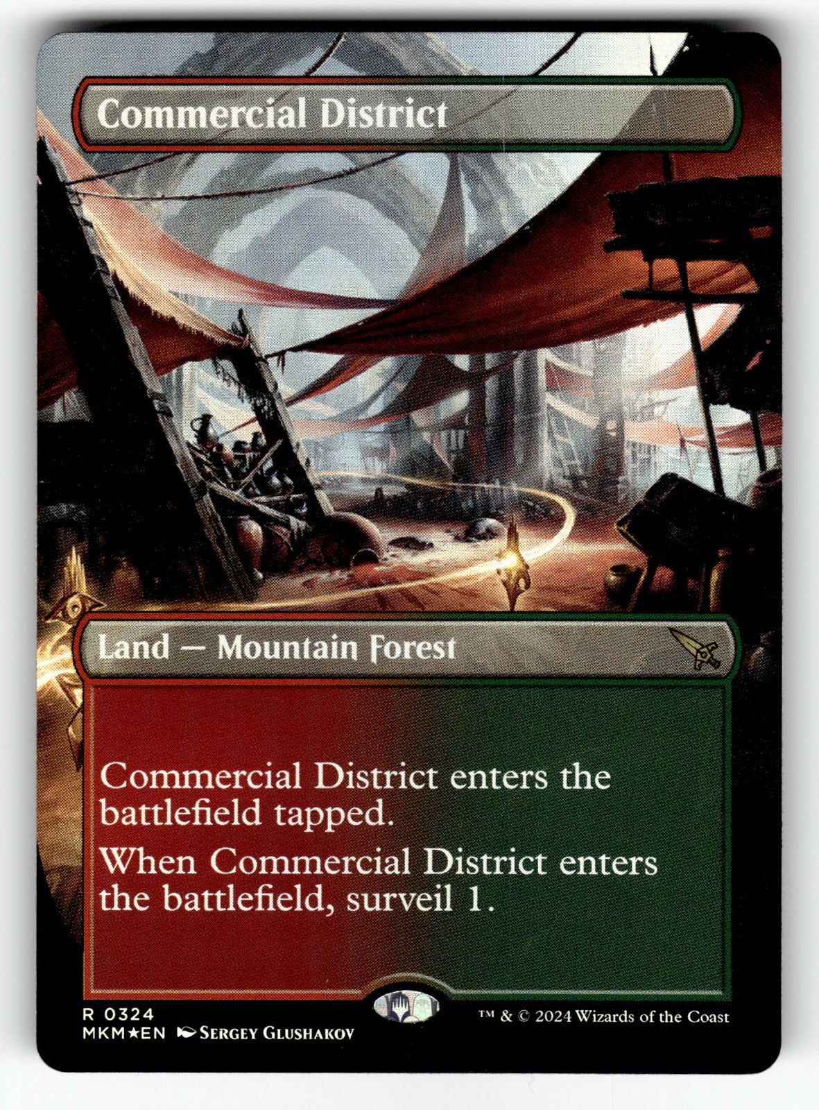 Commercial District (Borderless) – 324 MKM: Murders at Karlov Manor R Foil NM