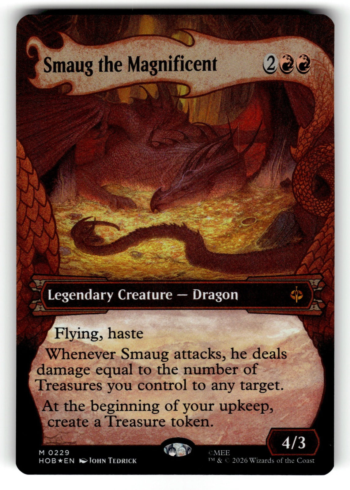 Smaug the Magnificent (Showcase) – 229 HOB: The Hobbit M Foil NM