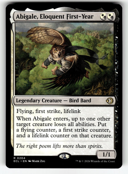 Abigale, Eloquent First-Year – 204 ECL: Lorwyn Eclipsed R NM
