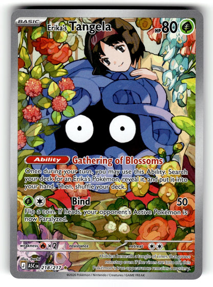 Erika's Tangela – 218/217 ASC: ME: Ascended Heroes Illustration Rare Holo NM
