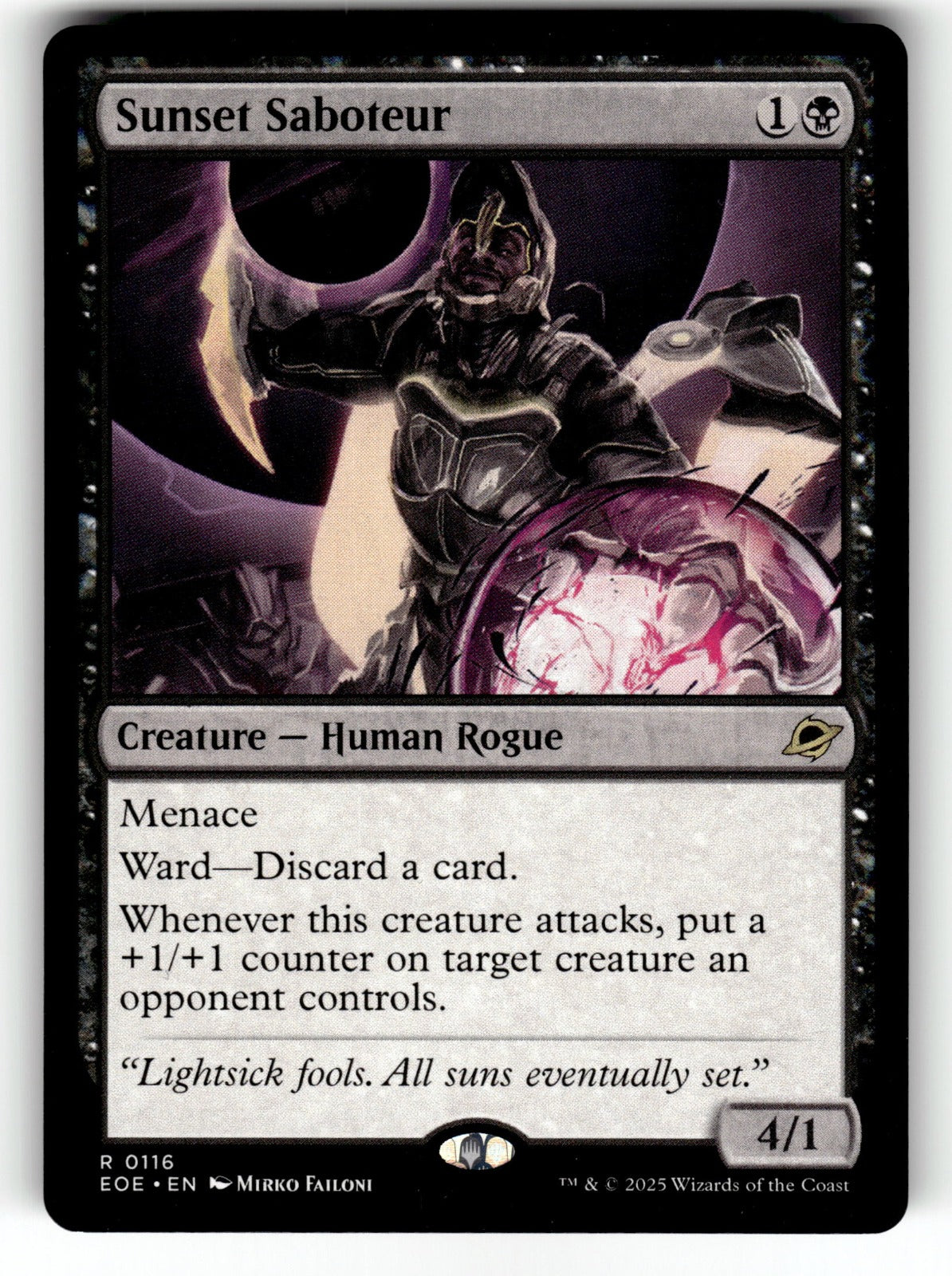 Sunset Saboteur – 116 EOE: Edge of Eternities R NM