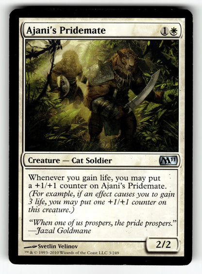 Ajani's Pridemate – 3 M11: Magic 2011 (M11) U LP