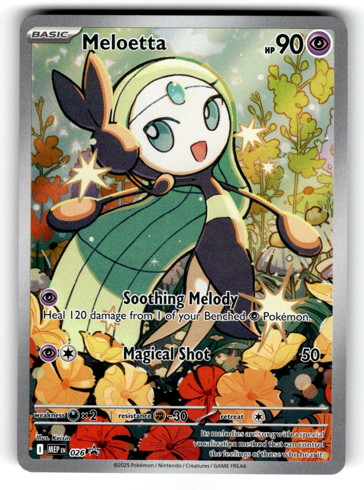 Meloetta – 026 MEP: ME: Mega Evolution Promo Illustration Rare Holo NM