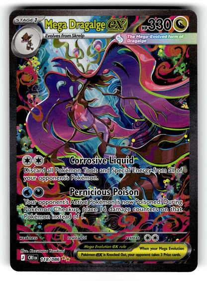 Mega Dragalge ex - – 118/086 CRI: ME04: Chaos Rising Special Illustration Rare Holo NM