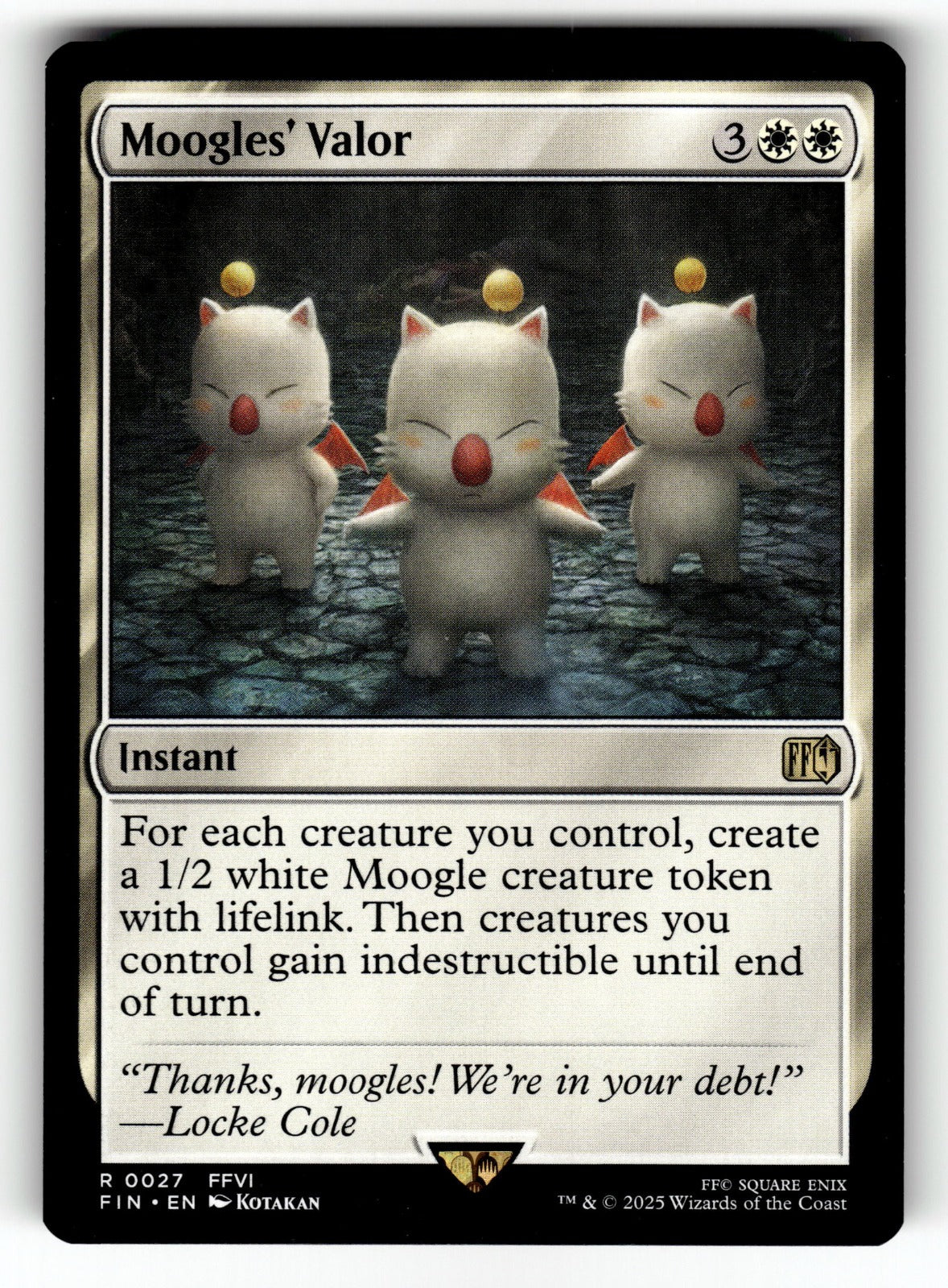 Moogles' Valor – 27 FIN: FINAL FANTASY R NM