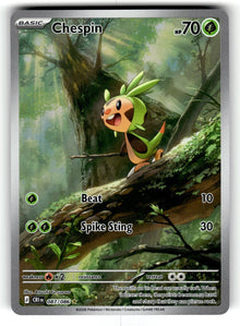 Chespin – 087/086 CRI: ME04: Chaos Rising Illustration Rare Holo NM