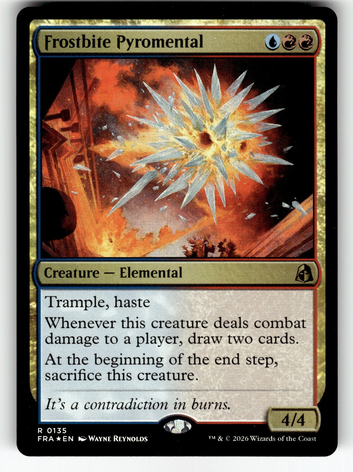 Frostbite Pyromental – 135 FRA: Reality Fracture R Foil NM
