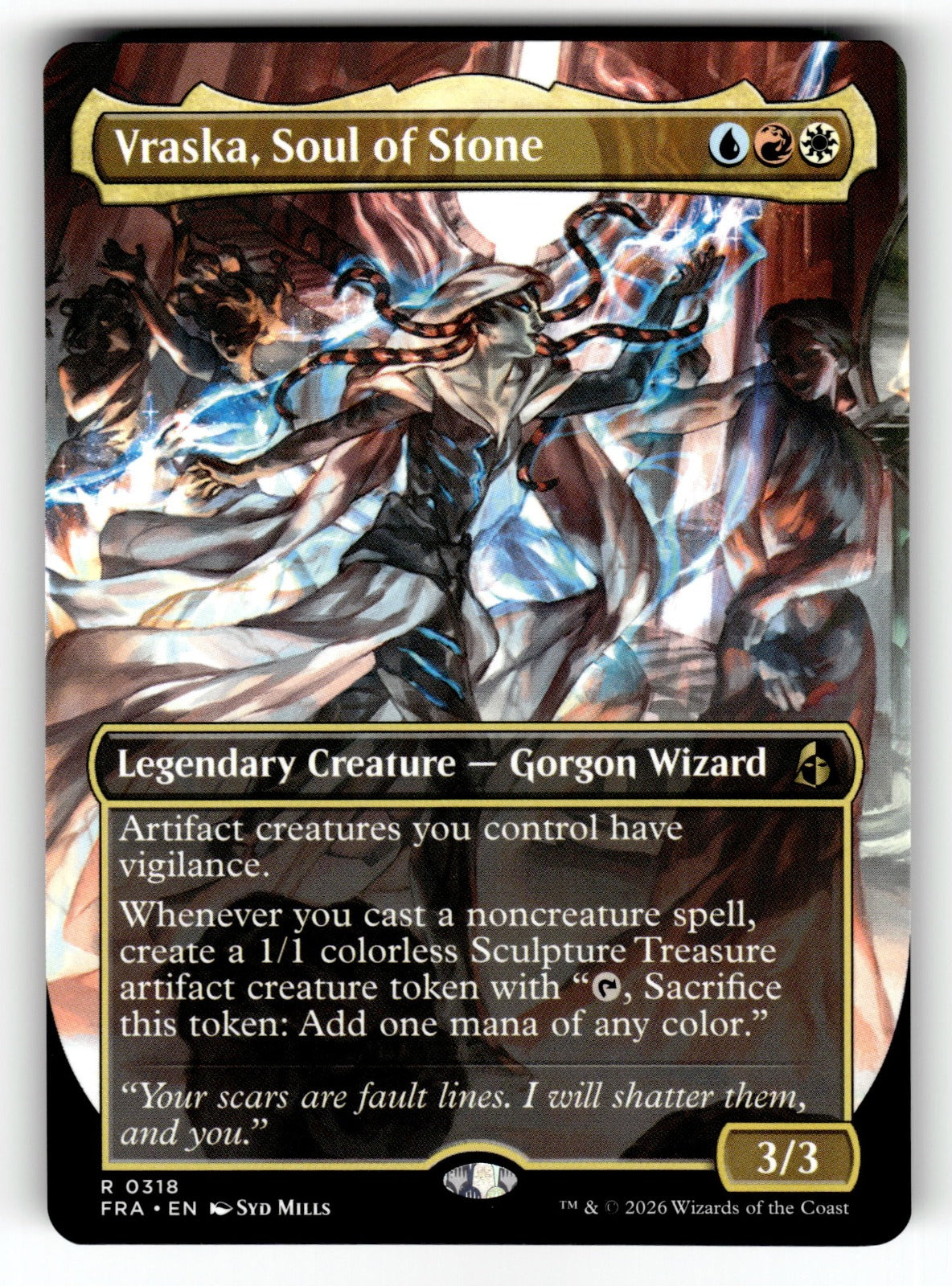 Vraska, Soul of Stone (Borderless) – 318 FRA: Reality Fracture R NM