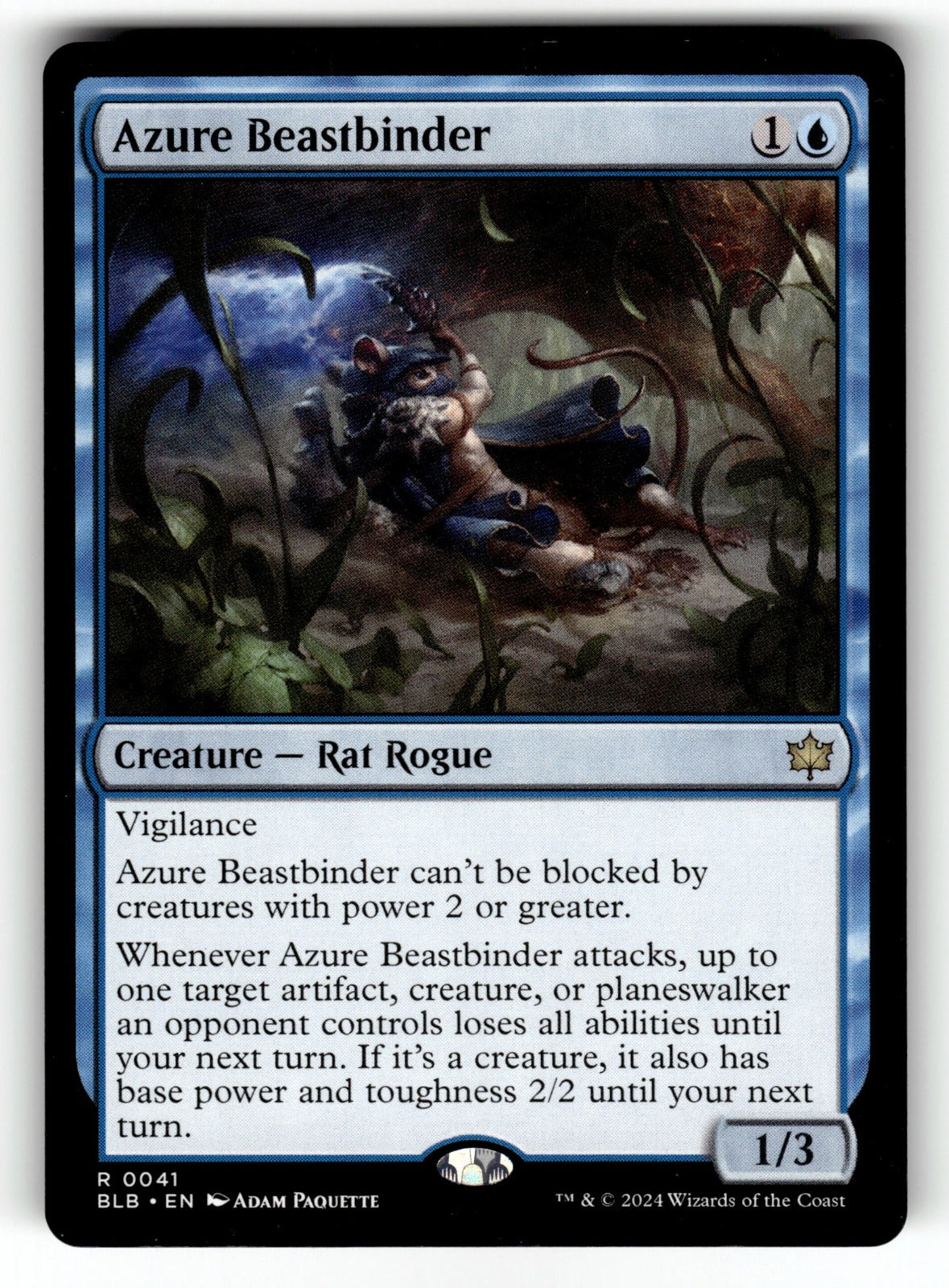 Azure Beastbinder – 41 BLB: Bloomburrow R NM