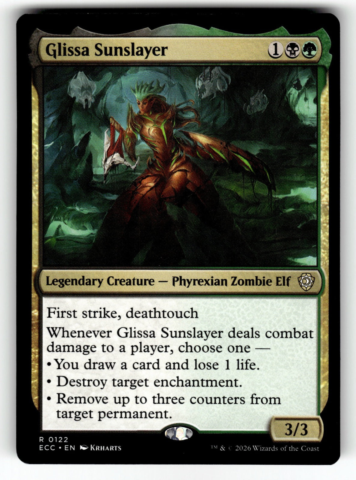 Glissa Sunslayer – 122 ECC: Commander: Lorwyn Eclipsed R NM