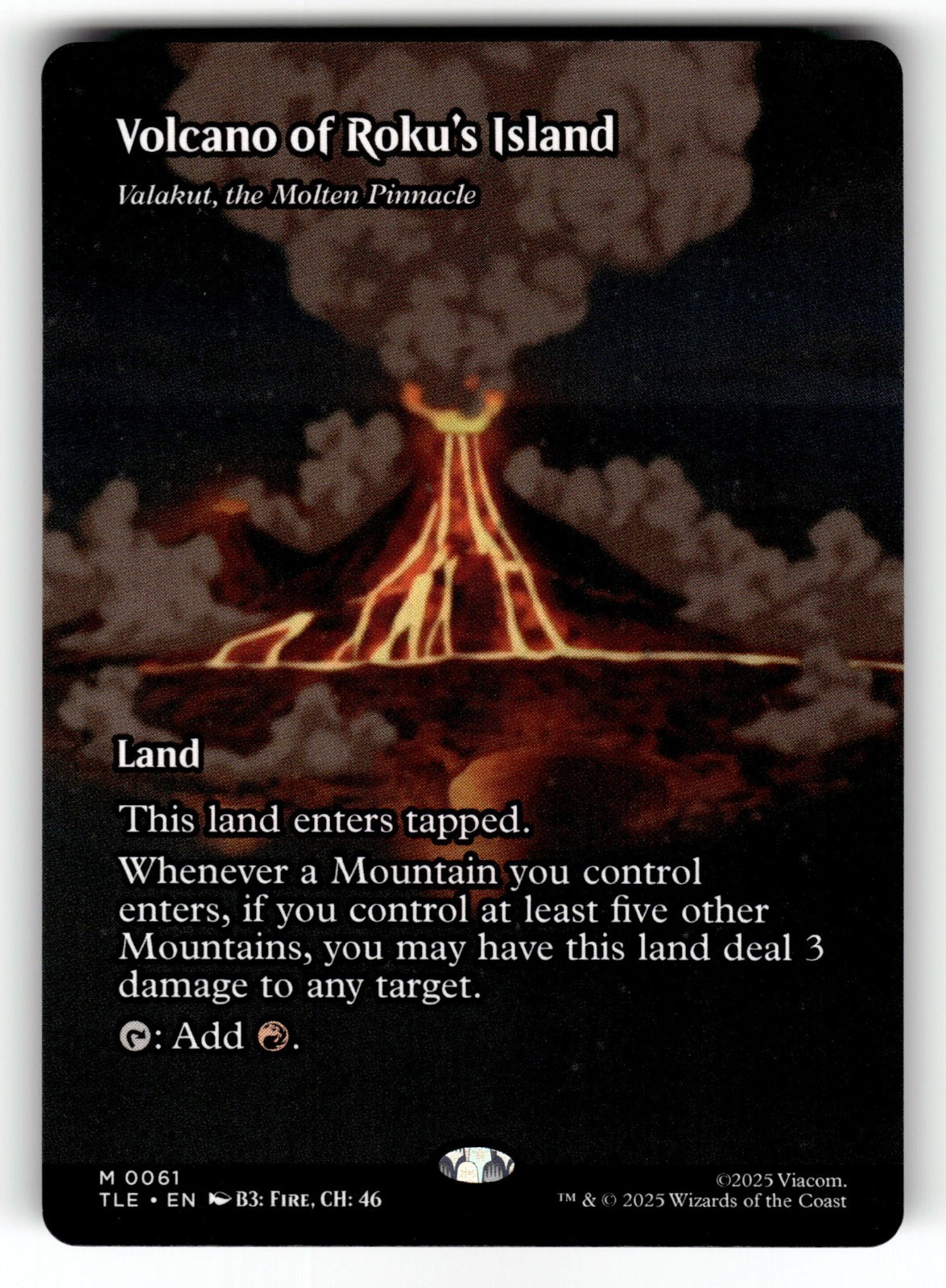 Volcano of Rokus Island Valakut the Molten Pinnacle Borderless – 61 TLE: Avatar: The Last Airbender: Eternal-Legal M NM