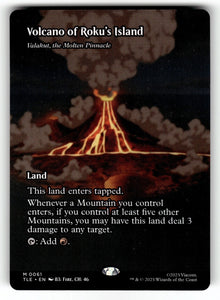Volcano of Rokus Island Valakut the Molten Pinnacle Borderless – 61 TLE: Avatar: The Last Airbender: Eternal-Legal M NM