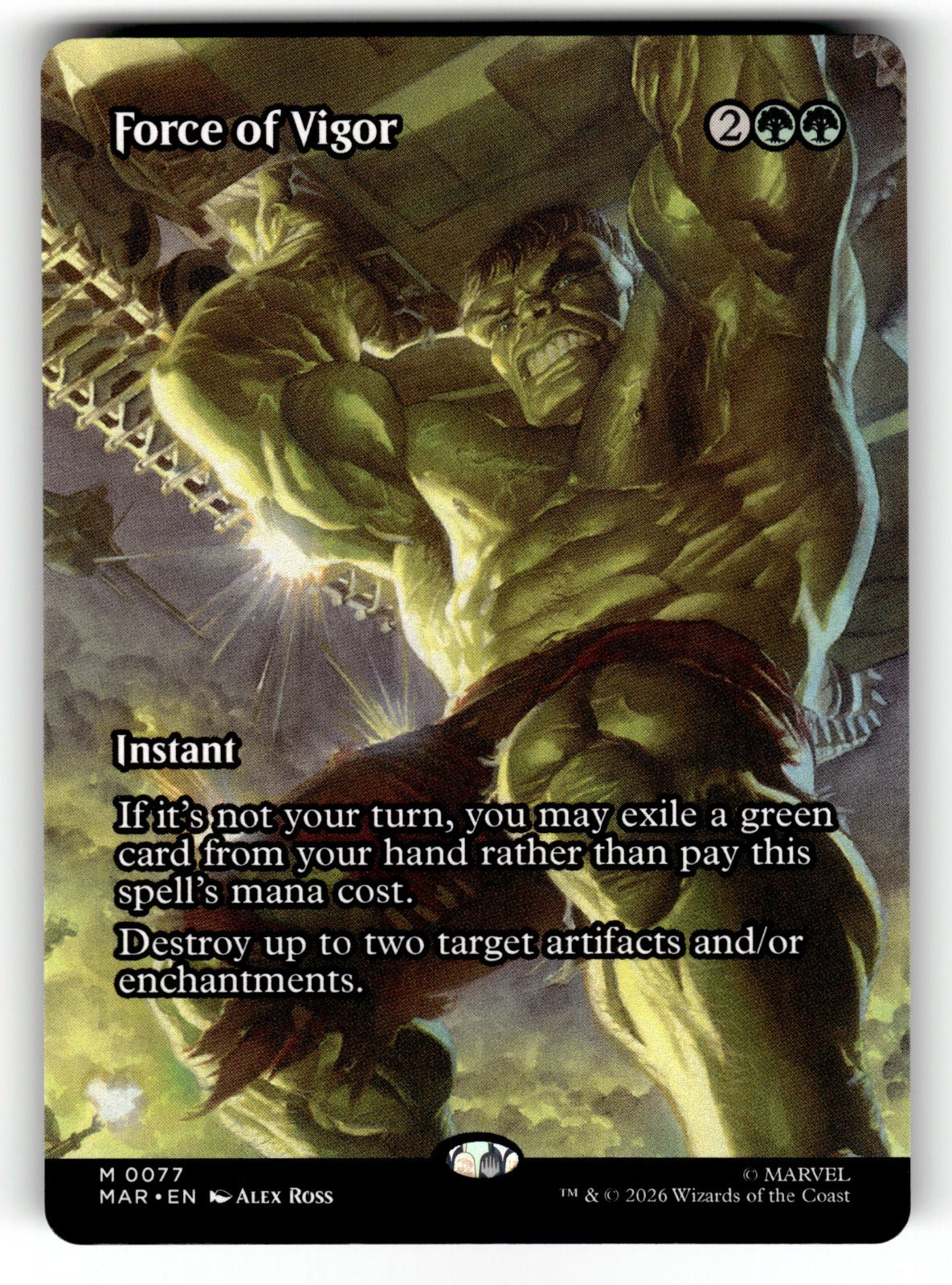 Force of Vigor (Borderless) – 77 MAR: Marvel Universe Eternal-Legal M NM