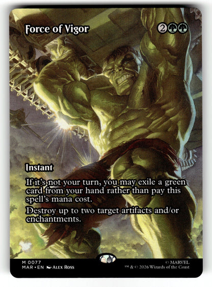 Force of Vigor (Borderless) – 77 MAR: Marvel Universe Eternal-Legal M NM
