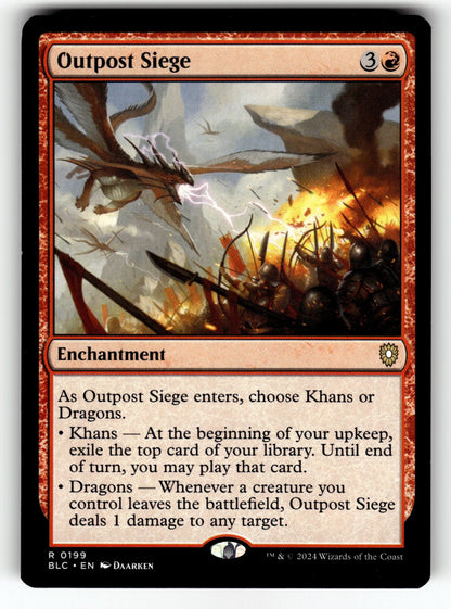 Outpost Siege – 199 BLC: Commander: Bloomburrow R NM