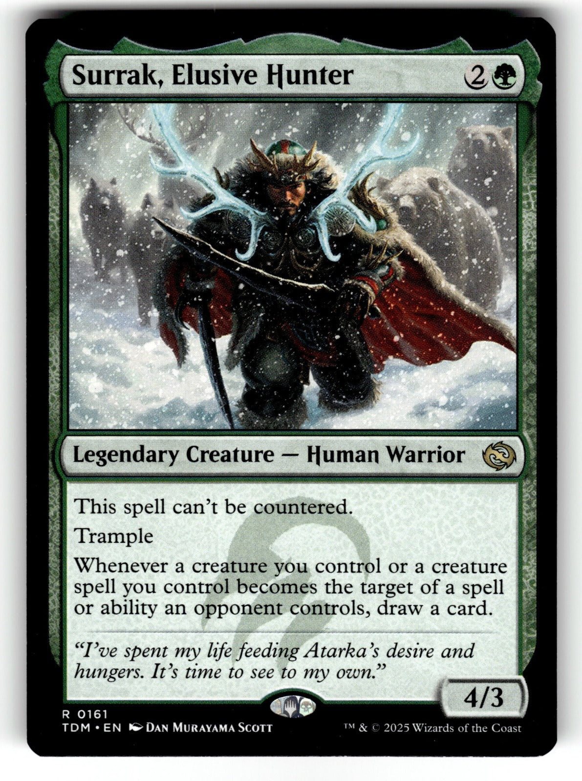 Surrak, Elusive Hunter – 161 TDM: Tarkir: Dragonstorm R NM