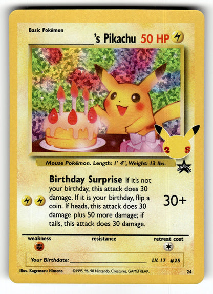 ______'s Pikachu – 24/53 CCC: Celebrations: Classic Collection Classic Collection Holo NM