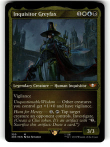 Inquisitor Greyfax (Display Commander) (Foil Etched) - Thick Stock – 320 40K: Universes Beyond: Warhammer 40,000 M Foil NM