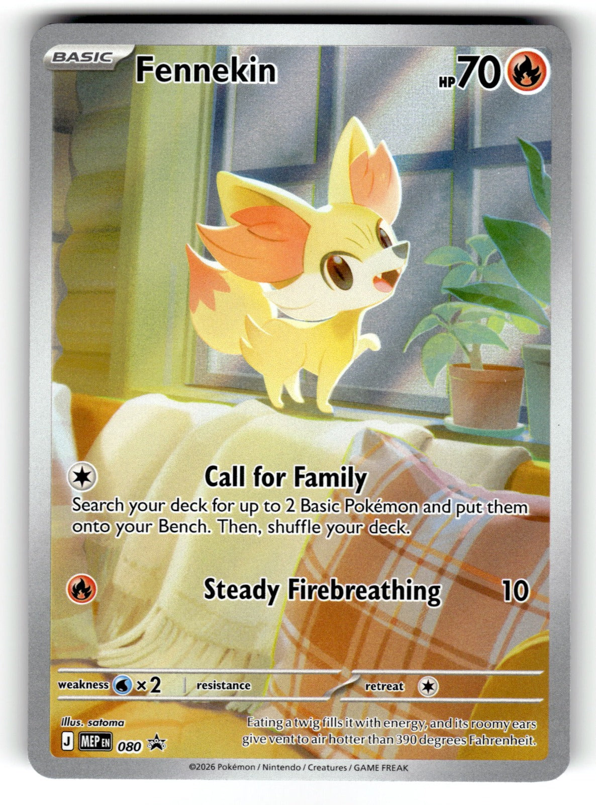 Fennekin – 080 MEP: ME: Mega Evolution Promo Promo Holo NM