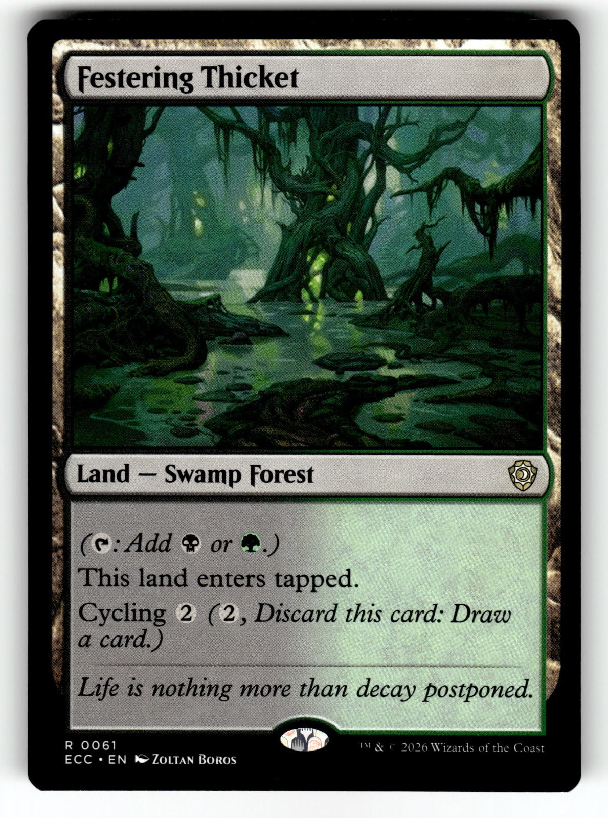 Festering Thicket – 61 ECC: Commander: Lorwyn Eclipsed R NM