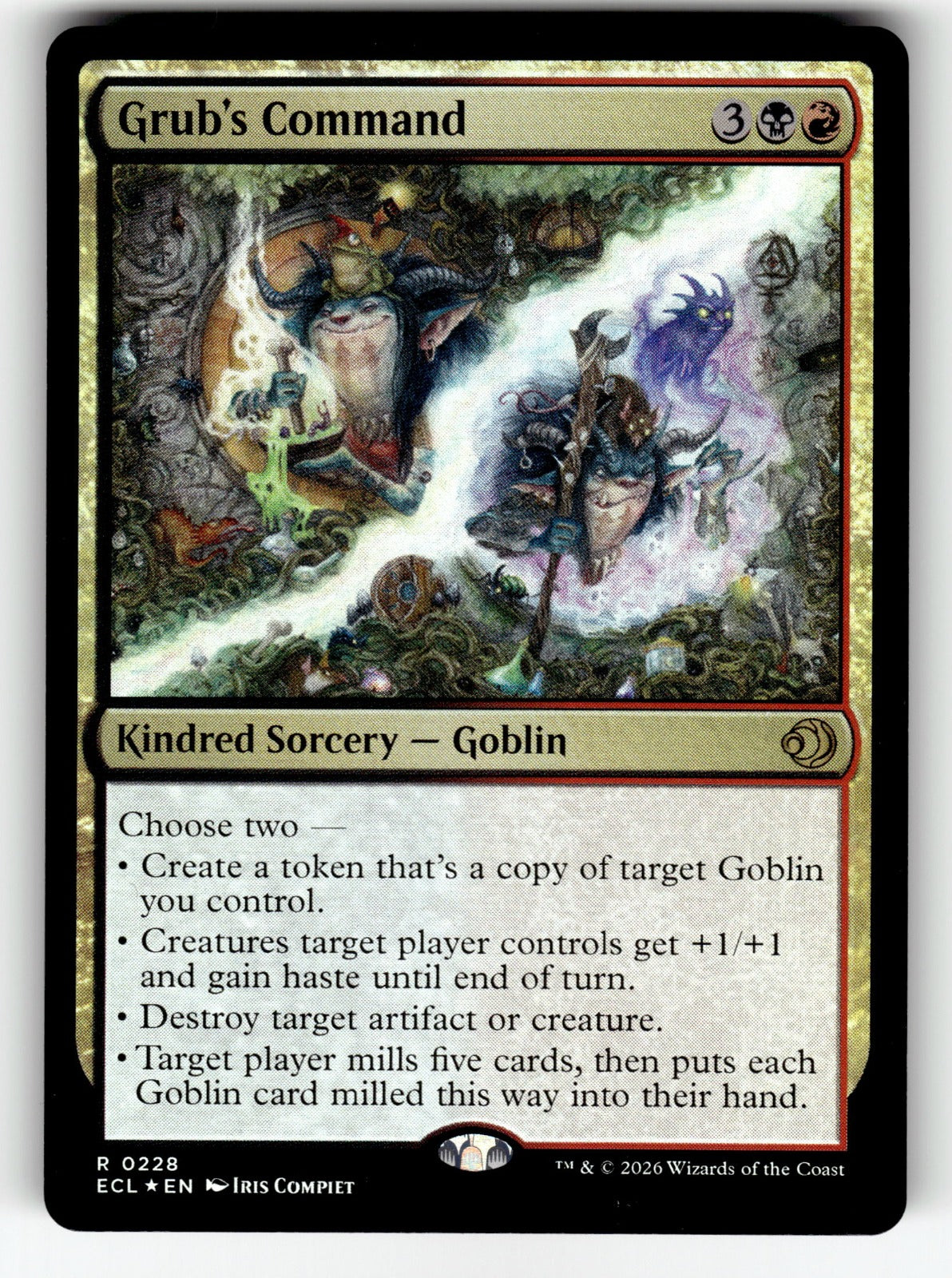 Grub's Command – 228 ECL: Lorwyn Eclipsed R Foil NM