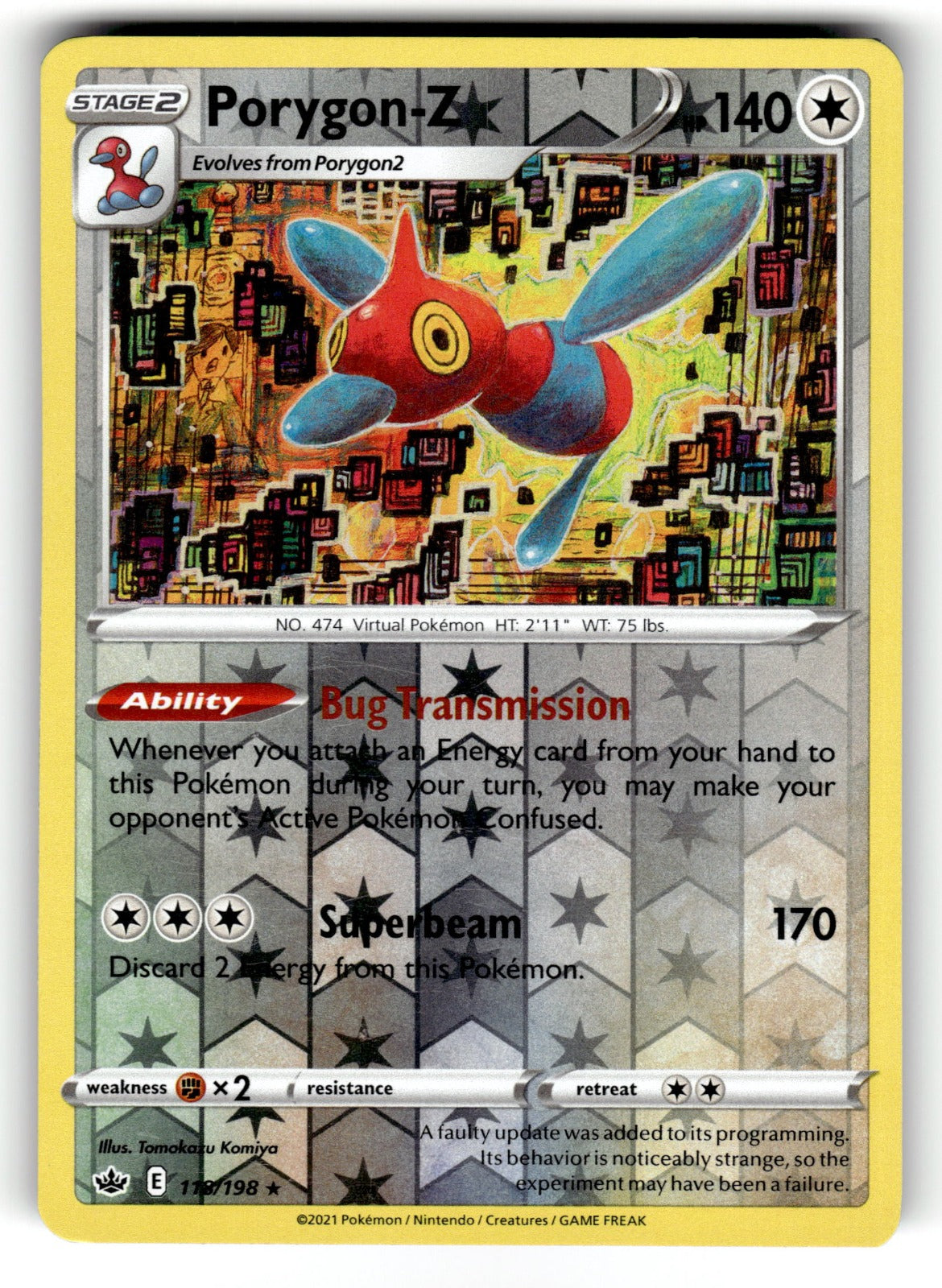 Porygon2 – 117/198 SWSH06: SWSH06: Chilling Reign Uncommon Reverse Holo NM
