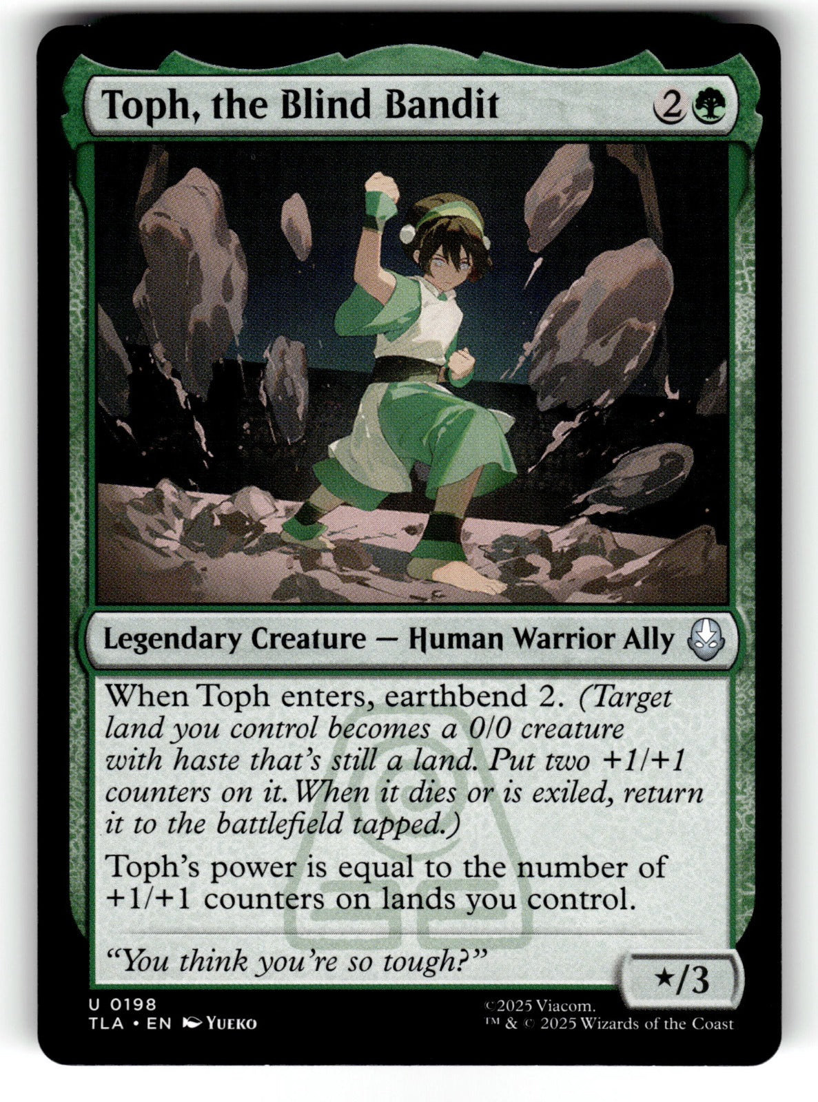 Toph, the Blind Bandit – 198 TLA: Avatar: The Last Airbender U NM