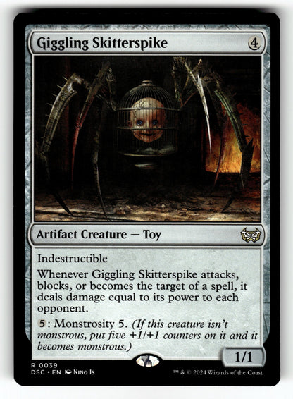 Giggling Skitterspike – 39 DSC: Commander: Duskmourn: House of Horror R NM