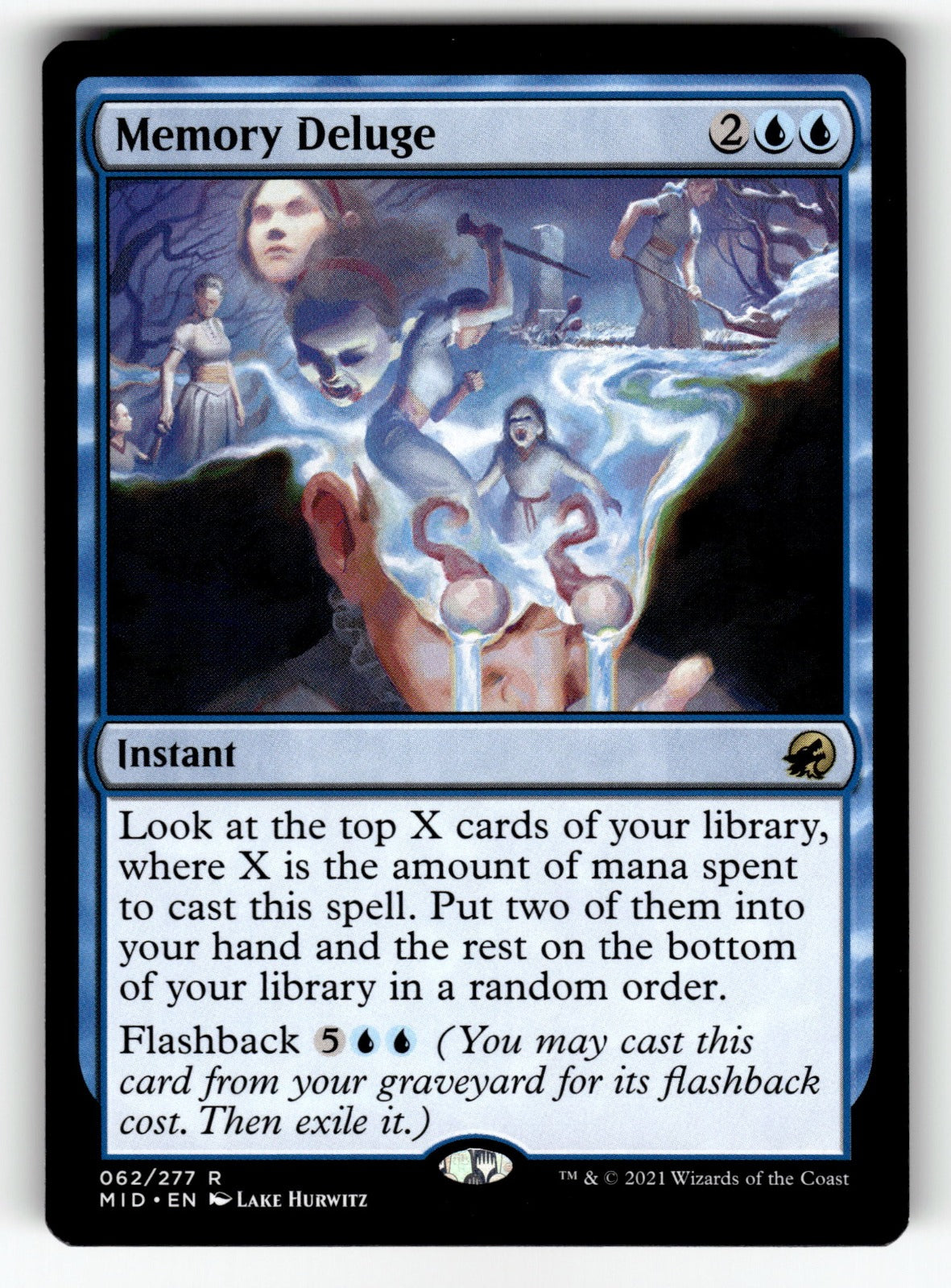 Memory Deluge – 62 MID: Innistrad: Midnight Hunt R NM