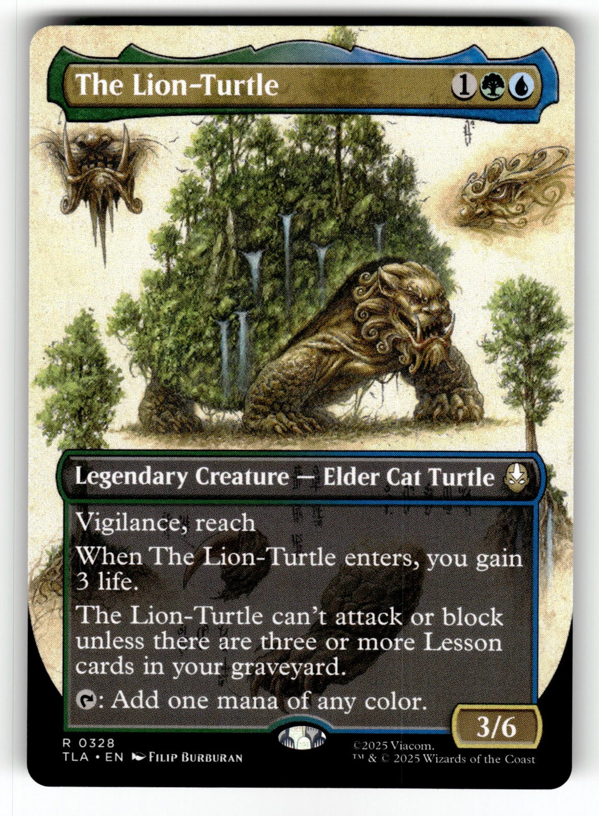 The Lion-Turtle (Borderless) – 328 TLA: Avatar: The Last Airbender R NM