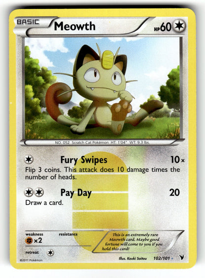 Meowth – 102/101 NVI: Noble Victories Secret Rare HoloNM