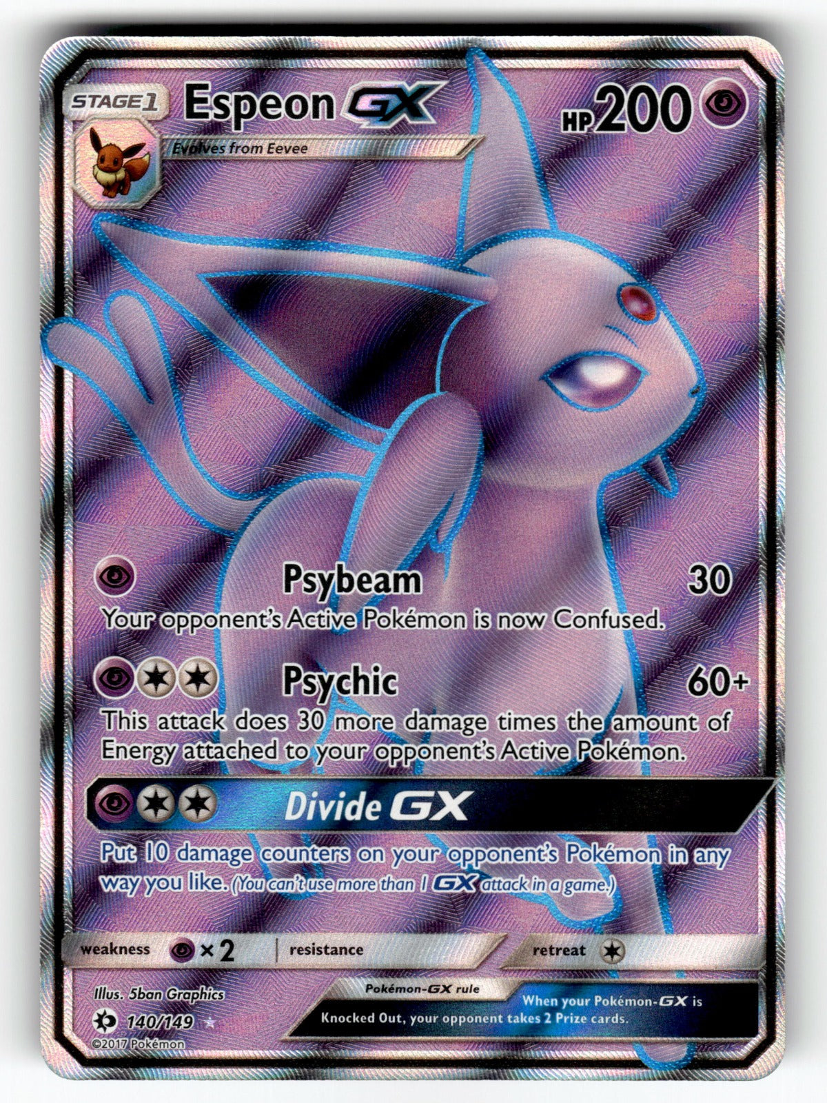 Espeon GX (Full Art) – 140/149 SM01: SM Base Set Ultra Rare Holo NM