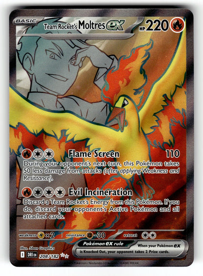 Team Rocket's Moltres ex – 208/182 DRI: SV10: Destined Rivals Ultra Rare Holo NM
