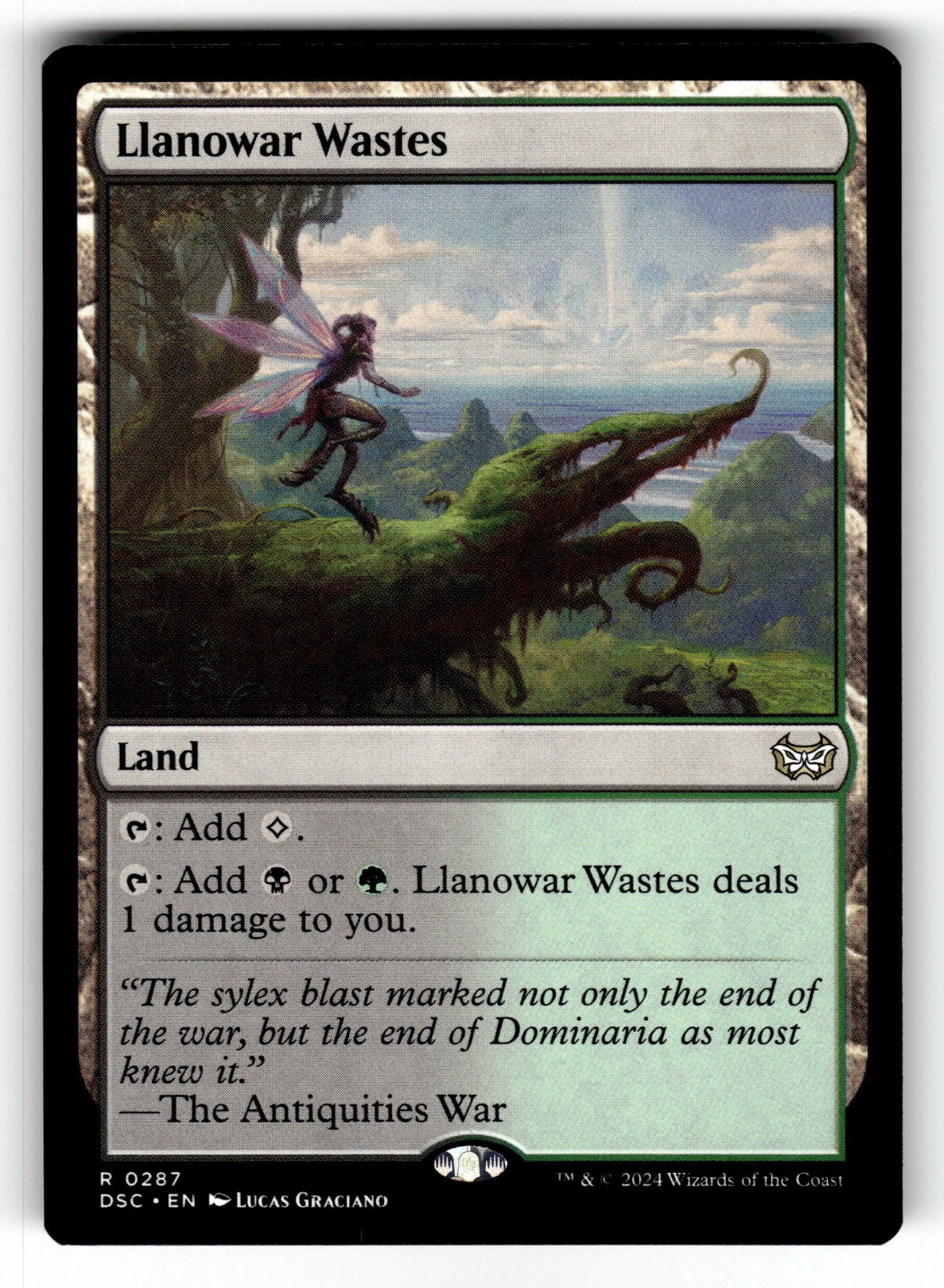 Llanowar Wastes – 287 DSC: Commander: Duskmourn: House of Horror R NM