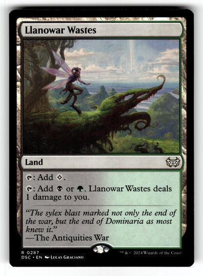 Llanowar Wastes – 287 DSC: Commander: Duskmourn: House of Horror R NM