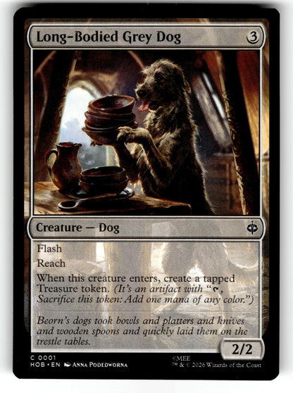 Long-Bodied Grey Dog – 1 HOB: The Hobbit C NM